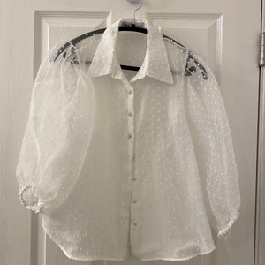 Zara White Blouse